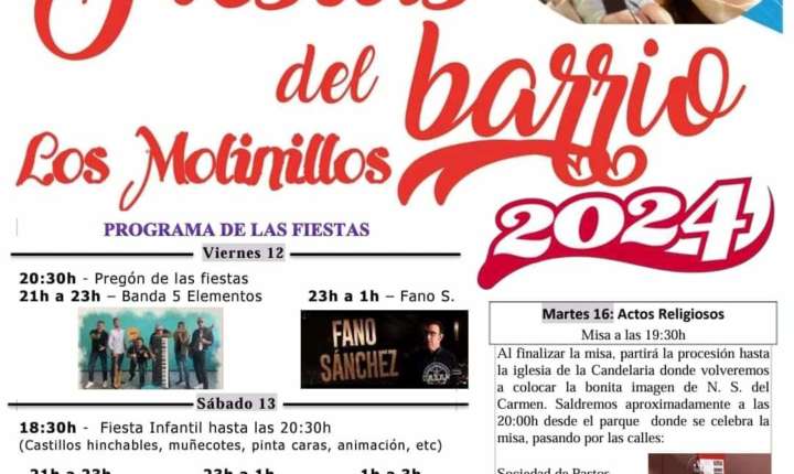 Fiestas Del Carmen Los Molinillos 12 Julio 2024